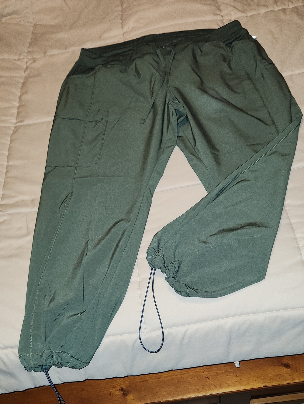 Olive Drawstring Scrub Joggers